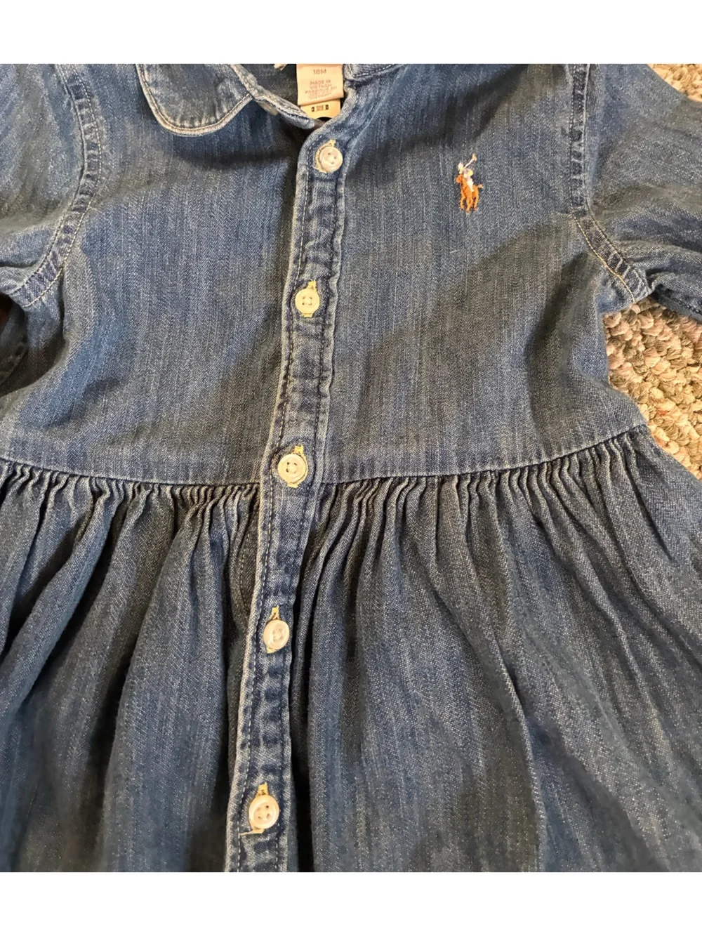 😎 Baby Girl Ralph Lauren Denim Dress